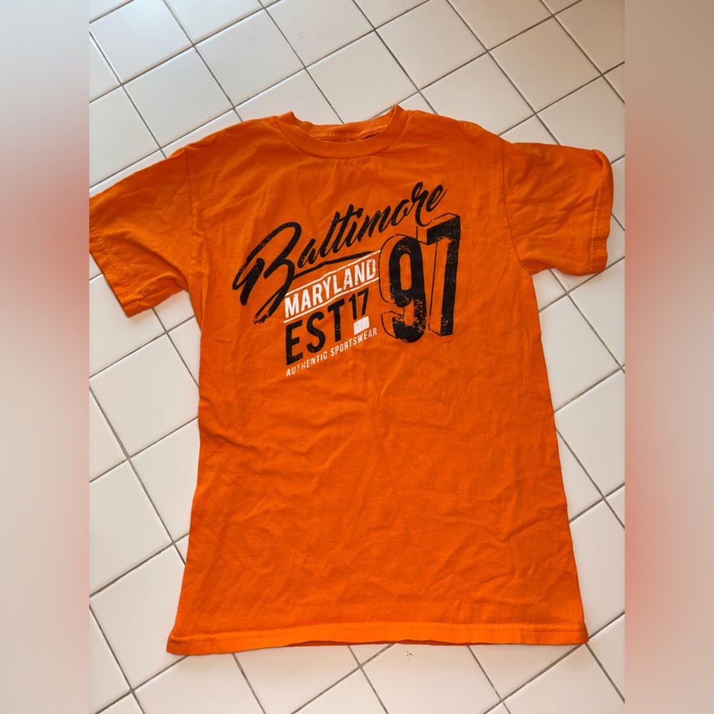 Orange Baltimore Maryland sportswear short sleeve shirt travel outdoor unisex